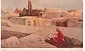 On the roofs of Samarkand (На крышах Самарканд), 1914, oil, reproduced in postcards in 1916