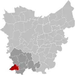 Location of Kluisbergen in East Flanders