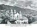 An aerial view of the mosque in 1936, showcasing its early architectural grandeur and historical significance