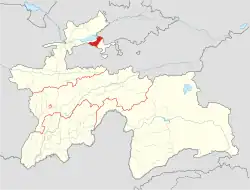Location of Konibodom District in Tajikistan