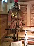 Korean armour made of tin scale (錫鱗甲), displayed at the Danghangpo Tourist Resort, site of the Battle of Danghangpo