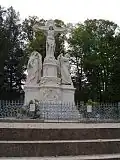Colossal crucifixiongroup (12&nbsp;m high) for Oberammergau commissioned by Ludwig II