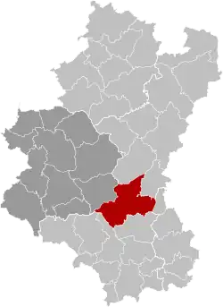 Location of Léglise in Luxembourg province
