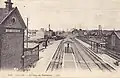 Calais-Fontinettes station, with a train entering.
