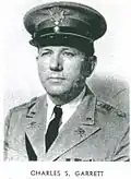 Major Charles S. Garrett,commanded the 141st Machine Gun Battalion during World War I, 1918–1919, 1921–1923[106]