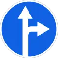 Straight ahead or right turn permitted