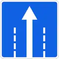 The direction of traffic at the intersection is straight
