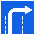 The direction of traffic at the intersection is to the right