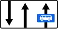 Lane reserved for buses
