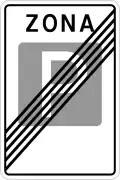 End of parking zone