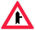 Junction with minor road (from the right)