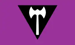 Labrys lesbian flag created in 1999[1]