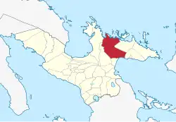 Map of Camarines Sur with Lagonoy highlighted