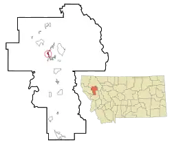 Location of Jette, Montana
