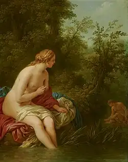 Landscape with Salmacis and Hermaphroditus by Louis-Jean-François Lagrenée