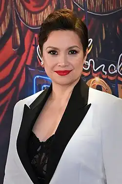 A portrait of Jasmine's singing voice actress, Lea Salonga, at the opening night of "Stephen Sondheim's Old Friends" on Broadway in 2025.