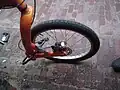 Leading link fork on a BuzBike