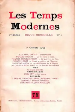 Les Temps Modernes first issue cover.