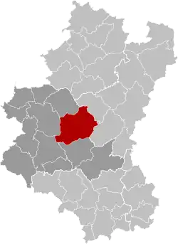 Location of Libramont-Chevigny in Luxembourg province