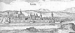 The fortified Lich, by Matthäus Merian, 1655