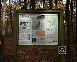 Information sign at the Lick Creek trail entrance