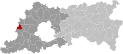 Location of Liedekerke in Flemish Brabant