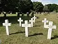 Graves in Aldeburgh churchyard of the seven crewmen killed in the 1899 lifeboat disaster