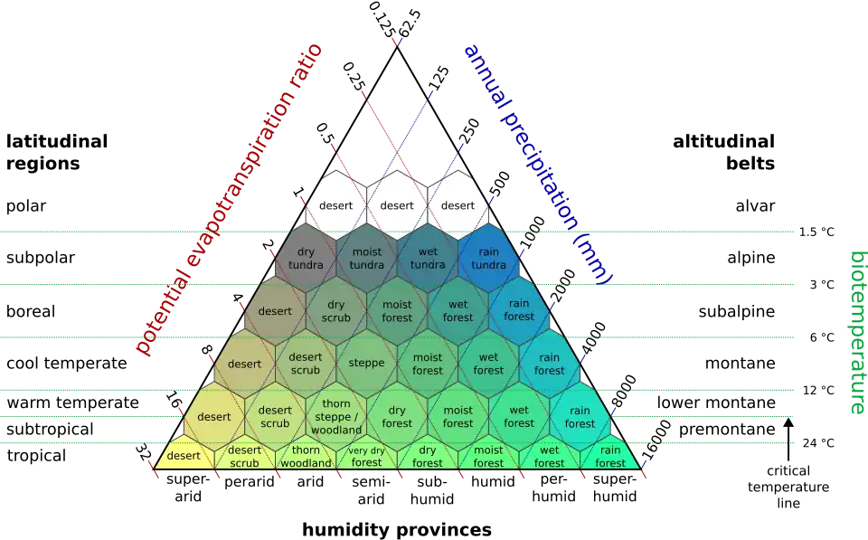Image 26Holdridge life zones, by Peter Halasz (from Wikipedia:Featured pictures/Sciences/Others)