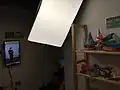 Lightings are arranged in the studio