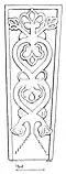 Drawing of Romanesque grave slab from Suntak old church