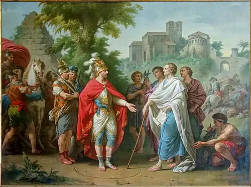 Popilius Sent as an Ambassador to Antiochus Epiphanes by Louis-Jean-François Lagrenée