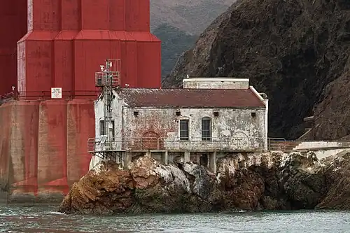 Side view of Lime Point Light