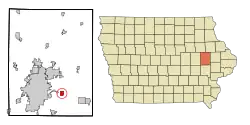Location of Bertram, Iowa