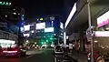 At night