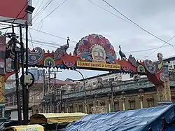 Main gate (gopuram) of Kampung Madras or Little India of Medan