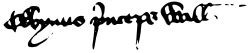 Owain Glyndŵr's signature