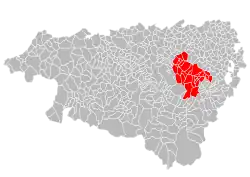 Location in the department of Pyrénées-Atlantiques