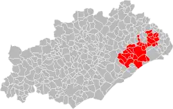 Location in the Hérault.