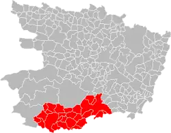 Location within the Maine-et-Loire department