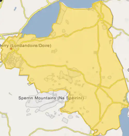 Foreglen is located in County Londonderry