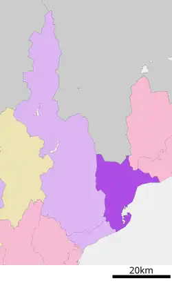 Location of Shimizu-ku in Shizuoka