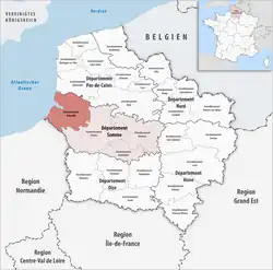 Location within the region Hauts-de-France