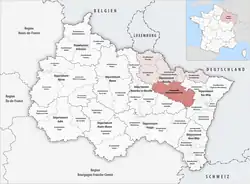 Location within the region Grand Est