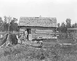 A log cabin homestead in Northwest Ohio, c. 1892