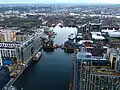 Looking south along Millwall Inner Dock, February 2014