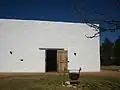 The 19th-century Los Corralitos Building relocated from Zapata County to the National Ranching Heritage Center in Lubbock in West Texas