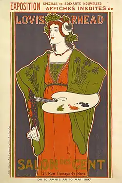 Rhead exhibition in Salon des Cent, 1897
