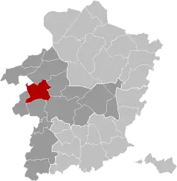 Location of Lummen in Limburg