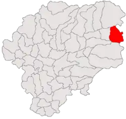 Location in Bistrița-Năsăud County