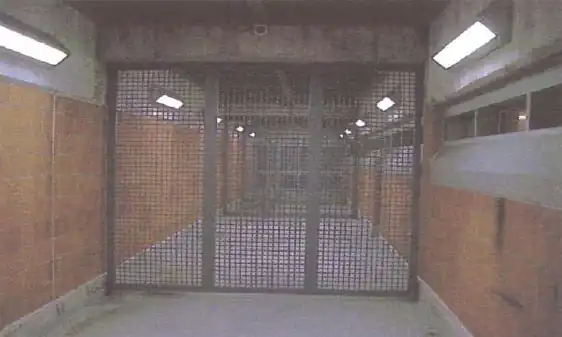 Recreation cells as viewed from the last recreation cell.